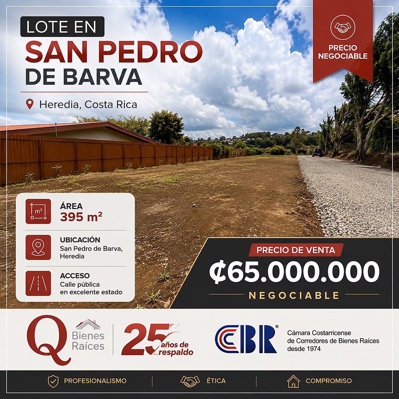 Lotes buenos en Heredia cada vez son más escasos… y este lo tiene Todo! — foto 1 de 10