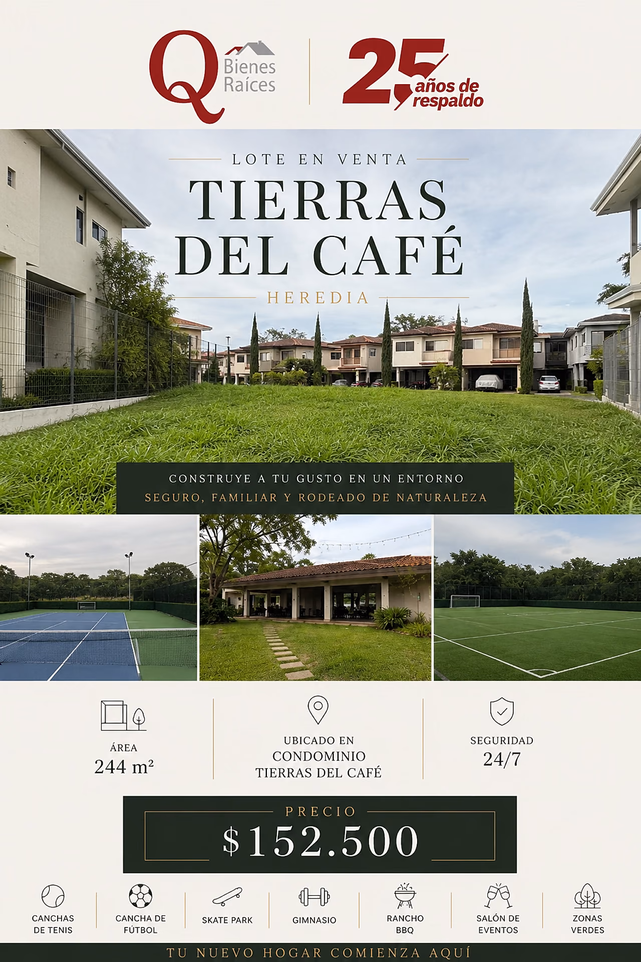 Oportunidad Lote en Condominio Tierras del cafe Heredia — foto 1 de 19